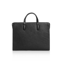 Sacoche pour ordinateur portable en cuir véritable avec fermeture éclair et verrouillage antivol par empreinte digitale, grande capacité, pour hommes, voyages d'affaires, bureau, OEM