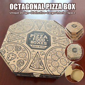 Cajas de Pizza Portátiles Impermeables Personalizadas de Alta Gama al por Mayor para Llevar, Reciclables, Ecológicas, de Cartón Corrugado para Envasado de Alimentos - Product Image 1