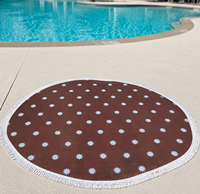 Pretty Custom Design Microfiber Round Beach Towel Quick Dry Luxury Summer Pool Towel Design