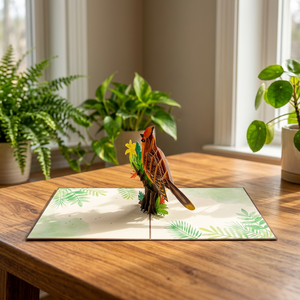 Tarjeta Pop-Up 3D de Pájaro con Diseño Personalizado Estilo Animal, Hecha a Mano en Vietnam, Hanói, para el Día de la Tierra, con Corte Láser, de las últimas tendencias en artesanía de papel. - Product Image 4