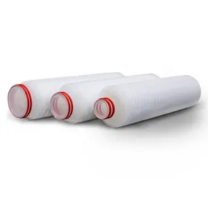 Filtro de cartucho de membrana de PTFE para fermentação, filtragem a gás, filtro colunar de membrana dobrável