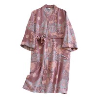 Albornoz de algodón unisex con cuello alto, sin cierre, sin mangas, transpirable, ligero y cómodo para el hogar.
