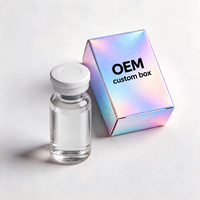 Boîte en papier personnalisée de luxe pour ampoules, boîte rigide imprimée quadricolore OEM, blister transparent, revêtement UV, emballage cadeau artisanal pour les soins de la peau