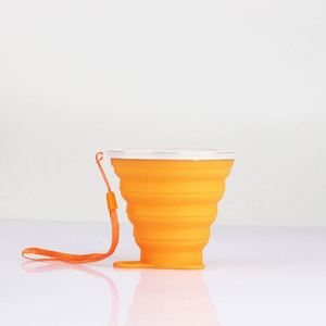 Factory Direct Eco-Friendly Silicone Folding Travel <b>Cups</b> Portable Sports-Classic Classic Lids Stretchable Tea <b>Cups</b> <b>Saucers</b> - Product Image 2