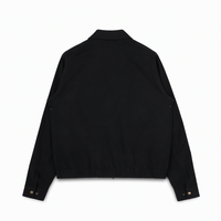 Veste en coton à carreaux noirs pour homme, fermeture éclair, style streetwear