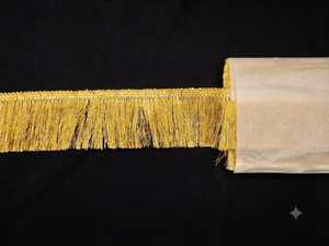 B.R. Ribete Decorativo de Encaje Dorado con Flecos de 2 Pulgadas de Ancho para Sarees, Lehengas, Bolsos, Tela y Adornos Textiles - Product Image 4