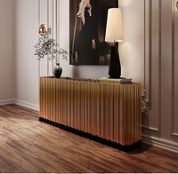 Table console de salle à manger contemporaine en acier inoxydable, design personnalisé haut de gamme, vente chaude, pour salon, hôtel, villas