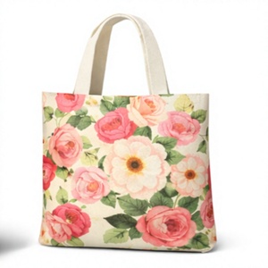 Customized Thick 100% Cotton High Quality Promotional Tote <b>Bag</b> Custom Logo Letter Pattern <b>Large</b> Silk Screen Printed Canvas <b>bag</b> - Product Image 4