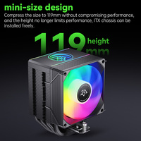 SNOWMAN MX96 ARGB MINI FAN 92MM Pendingin CPU Ultra-Senyap 6-Pipa untuk Disipasi Panas Maksimal atau Performa Pendinginan yang Ditingkatkan