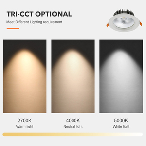 Ezeled chống chói Thiết kế Strobe miễn phí thay đổi độ sáng có thể điều chỉnh IP65 lõm xuống ánh sáng 10 15 20 30 40 wát <span class=keywords><strong>LED</strong></span> Downlight - Product Image 4