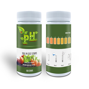 Tiras reactivas para pruebas de pH del suelo, 100 tiras, pH 3-9, para pruebas en jardines, campos agrícolas y huertos - Product Image 1