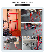 Banc de travail de menuiserie en acier, table de scie d'atelier, portable, télescopique, capacité de 100 kg