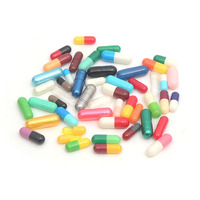 Capsules de gélules vides de taille 0 personnalisées à prix d'usine avec impression de logo sur mesure, qualité pharmaceutique supérieure, gélatine de qualité médicale