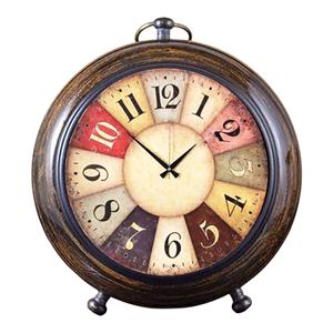 Reloj de Mesa Compacto de Madera, Decoración Artística, Elegante Adorno de Escritorio, para Oficina, Estudio, Hogar, Exhibición en Estante, Combinación de Función y Peso Ligero - Product Image 1