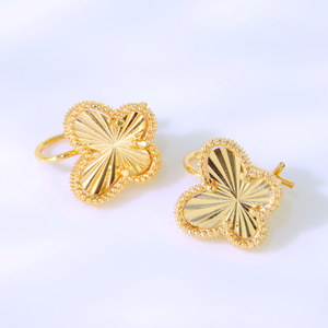 Pendientes de Moda de Lujo en Color Dorado, Pendientes de Mariposa Chapados en Oro de 21k para Mujer, para Uso Diario - Product Image 6
