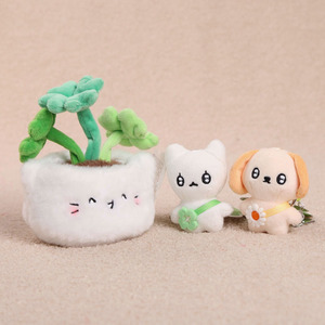 Planta Artificial Verde en Maceta Colgante, Trébol de Cuatro Hojas de la Suerte, Peluche de Cachorro, Llavero, Adorno Decorativo SUPER - Product Image 4