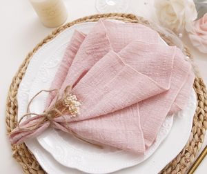 High Quality Wedding Cotton White Cheesecloth Napkin Table's Friends <b>Muslin</b> Ivory Tea Towel Handcrafted Gauze <b>Cloth</b> Napkins - Product Image 1