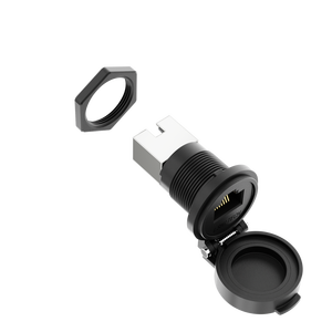 Lshitech IP68 <span class=keywords><strong>RJ45</strong></span> CAT5/CAT5E kết nối không thấm nước ngoài trời M22 Panel Tường Núi che chắn vượt qua thông qua nữ mạng - Product Image 5