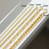 EMANCO Collier ras du cou classique en acier inoxydable plaqué or 14 carats pour femme, style punk, vente en gros, 2/3/4/6/8MM, livraison directe
