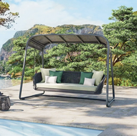 Style nordique trois pièces PE en osier rotin chaise meubles de Patio cour salon canapé combinaison pour terrasse jardin canapés