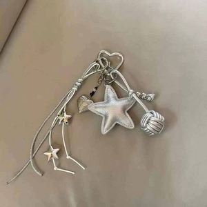 Llavero de piel sintética de alta calidad con forma de estrella, colgante para bolso, llavero para coche, decoración para libros, cadena de regalo - Product Image 4