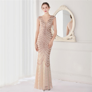 Abiti da damigella profonda scollo a v Sexy da donna formale sera sera per festa in serata abito da sirena taglie forti con paillettes da ballo per donna - Product Image 5
