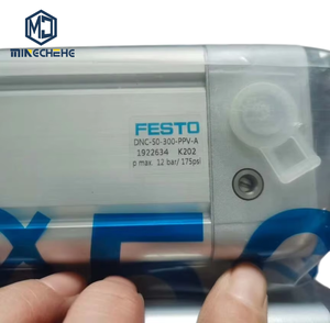 Cilindro Neumático de Doble Acción DNC-50-300-P, Componente Neumático Industrial, Carrera Ajustable, Alta Resistencia - Product Image 1