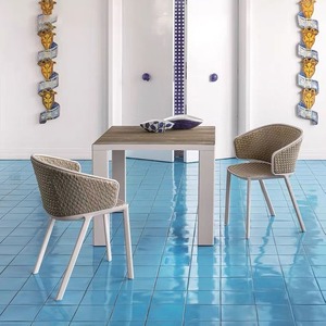 En çok satan yüksek kaliteli ve dayanıklı Rattan açık su geçirmez ve güneş geçirmez masa sandalye seti kahve dükkanları için uygundur - Product Image 4