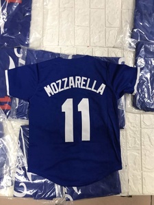 Maglia da Baseball Americana Personalizzabile con Nome e Numero, Cucita, Colore Blu, Stile Squadre di Los Angeles - Product Image 3