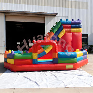 Ticari PVC Su Geçirmez Kiralık Parti Oyun Evi Kaydıraklı Kombinasyon Çizgi Film Renkli Zıplama Evi Çocuklar İçin Atlama Şatosu - Product Image 2
