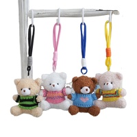 Pendentif de sac en peluche doux et mignon en forme d'animal de dessin animé, porte-clés figurine anime, porte-clés ours, pendentif modèle ours, accessoires élégants pour filles