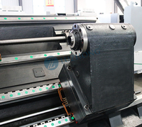 Mesin Bubut CNC Heavy Duty TCK80D dengan Lubang Spindle 105mm, Chuck Hidrolik Berongga 15 Inci, Tempat Tidur Miring Tanpa Tingkat, dan Rel Linear