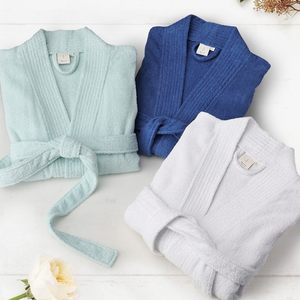 Robe <span class=keywords><strong>de</strong></span> chambre en coton éponge pour femmes, kimono <span class=keywords><strong>de</strong></span> spa avec logo personnalisé - Product Image 4