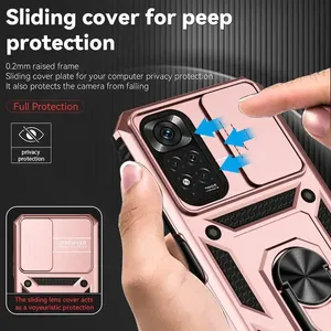 Armure anneau support Push coques de téléphone pour Redmi <span class=keywords><strong>Note</strong></span> 11 10 9 <span class=keywords><strong>8</strong></span> Pro Ma 9S Prime Poco X3 NFC X4 M4 4G 5G 11 11T couverture - Product Image 2