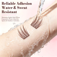 Cils autocollants sans colle à 10 rangées, courbure C, réutilisables, longue durée, pré-collés, pas besoin de colle, faux cils