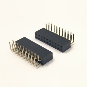 2.54mm 2.0mm 1.27mm Dişi Pinli Konnektör 2X5 8 10 12 15 20 Pin Çift Sıralı 90 Derece Bükülmüş Sağ Açılı SMT PCB Pinli Konnektör Siyah - Product Image 1