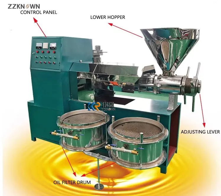 Industrial Screw Oil Processing Extractor Machine Coconut Peanut Soybean Oil Cold Press Palm Plant Oil Mill Machines