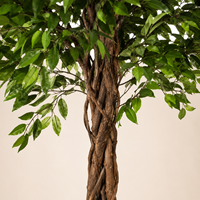 Arbre artificiel en fibre de verre vert Ficus de 3 mètres de haut pour centre de table, idéal pour événements de remise de diplômes et mariages sur le thème Forêt Enchantée