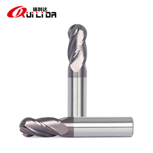 RLD Chất Lượng Cao HRC60 R5x75mm <span class=keywords><strong>2</strong></span> <span class=keywords><strong>Flutes</strong></span> Rắn Carbide Bóng Mũi Endmill Fresas Cnc Công Cụ Cắt Cho Thép Không Gỉ - Product Image 3