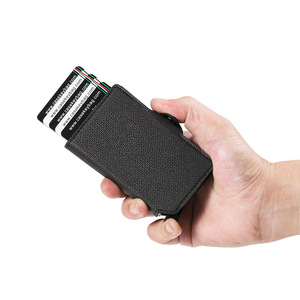 Factory Wholesale Stone Pattern PU Leather Small <b>Wallet</b> Slim <b>RFID</b> <b>Blocking</b> Ultra Thin Credit Card Holder Quick Access - Product Image 3