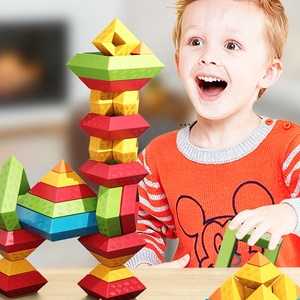 Samtoy Câu Đố Brain Teasers Trò Chơi <span class=keywords><strong>DIY</strong></span> Xây Dựng Gạch Đồ Chơi Tháp Kim Tự Tháp Xếp Chồng Khối <span class=keywords><strong>30Pcs</strong></span> Xây Dựng Khối Gạch Cho Bé Kid - Product Image 5