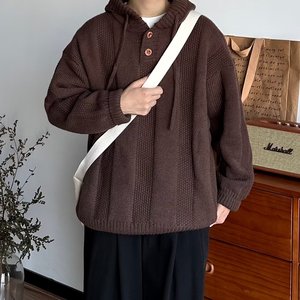 Pull tricoté chaud et tendance <span class=keywords><strong>pour</strong></span> <span class=keywords><strong>homme</strong></span>, style décontracté, ample et épais, idéal <span class=keywords><strong>pour</strong></span> l'automne et l'hiver - Product Image 3