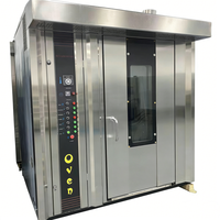 Four rotatif commercial pour boulangerie, électrique/gaz, 16 plateaux, commande par bouton, acier inoxydable, utilisation industrielle, neuf, facile à utiliser, pour la cuisson