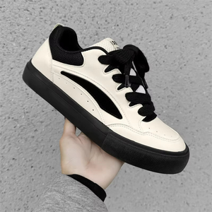Zapatillas de Plataforma para Hombre, Primavera-Otoño 2026, Antideslizantes, Impermeables, Casuales, con Cordones Cruzados, Parte Superior de Microfibra, Entresuela Vulcanizada - Product Image 4