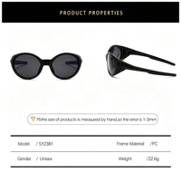 Lunettes de soleil de sport CE non polarisées, coupe-vent, monture intégrale, unisexe, ovales, monture PC, verres TAC UV400 miroir, pour le cyclisme en extérieur