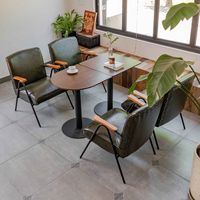 Nordisches Restaurant-Stuhlset Sitzbank-Sofa Esstisch und Stuhlset Freizeit-Café Bar Kommerzielle Möbel