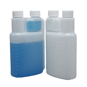 600ml Fruit and Vegetable Cleaner Measuring Plastic Dosing Twin Neck Bottle Liquid Fertilizer Dispenser