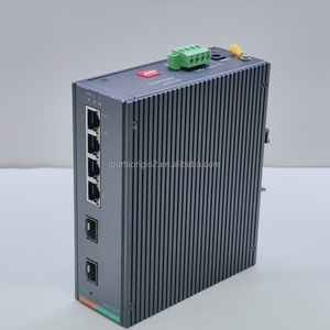 Switch Industrial de 1 Puerto 802.3AF/AT/BT 4xGE PoE y 2 SFP con Funciones VLAN y Watchdog, Montaje en Riel DIN, Administrado por Web - Product Image 1