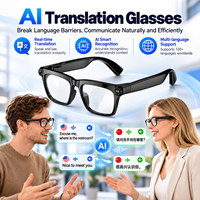 Lunettes Intelligentes IA avec Caméra 20MP, Appel et Traduction IA 139 Langues, Transfert WiFi, IPX4, 340mAh pour Hommes et Femmes M10A