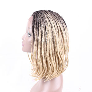<span class=keywords><strong>Parrucca</strong></span> a treccia anteriore in Micro pizzo parrucche corte <span class=keywords><strong>bionde</strong></span> nere per donna <span class=keywords><strong>parrucca</strong></span> anteriore in pizzo sintetico resistente al calore estensione dei capelli - Product Image 4